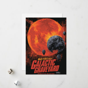 Cartes Pour Fêtes Annuelles Espace cimetière crâne Halloween Galaxie des horre