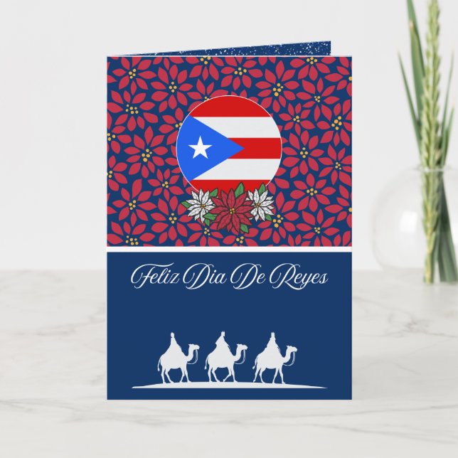 Cartes Pour Fêtes Annuelles Espagne Porto Rico Trois Rois Jour Noël (Devant)