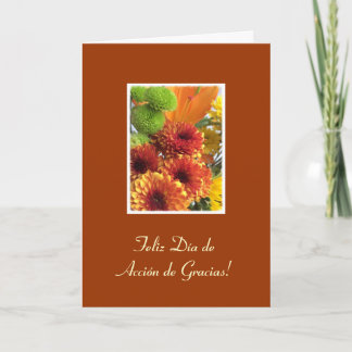 Cartes Pour Fêtes Annuelles espagnol : dia de Accion de gracias.