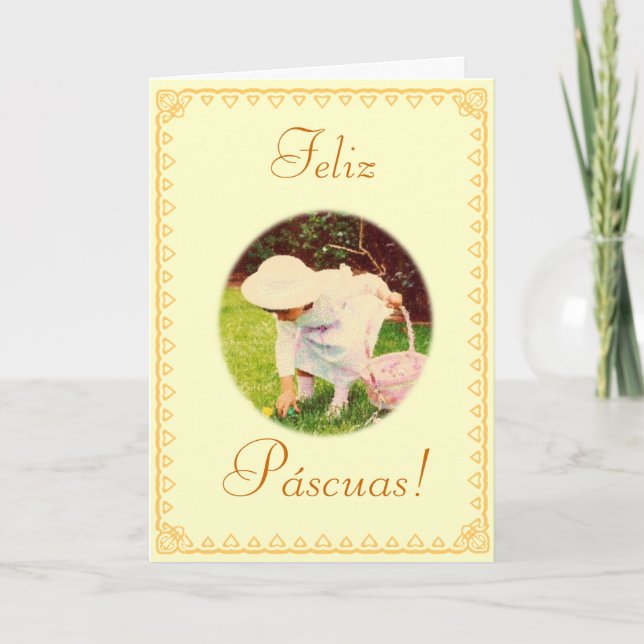 Cartes Pour Fêtes Annuelles Espagnol : Joyeuses Pâques (Devant)