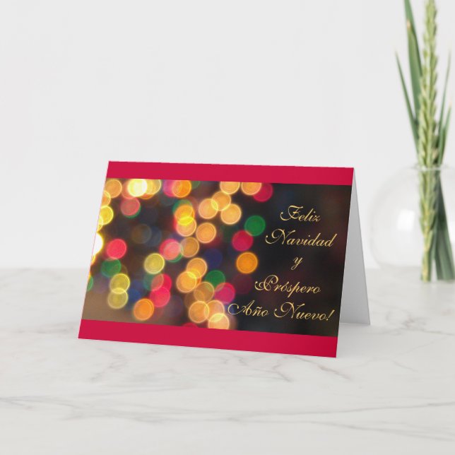 Cartes Pour Fêtes Annuelles Espagnol : Navidad - lux (Devant)
