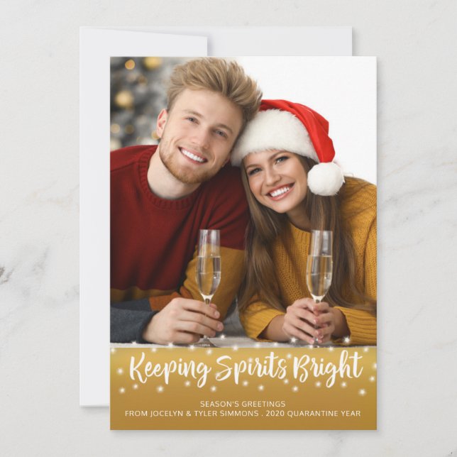 Cartes Pour Fêtes Annuelles ESPRITS DE MAINTIEN Moderne BRILLANT Fairy Lights  (Devant)