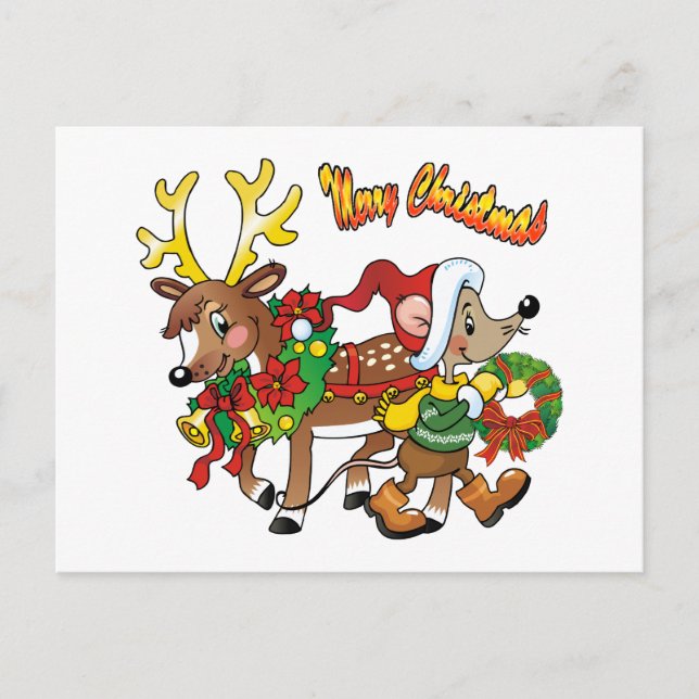 Cartes Pour Fêtes Annuelles Esprits de Noël (Devant)