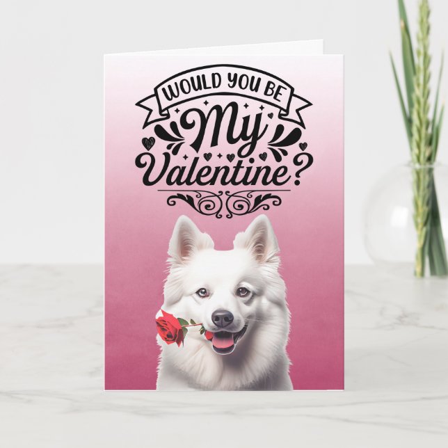 Cartes Pour Fêtes Annuelles Esquimau américain avec rose Saint-Valentin person (Devant)