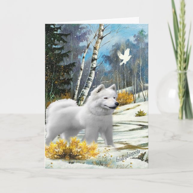 Cartes Pour Fêtes Annuelles Esquimau américain une scène d'hiver (Devant)