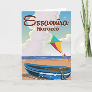 Cartes Pour Fêtes Annuelles Essaouira Maroc Vintage affiche de voyage imprimé