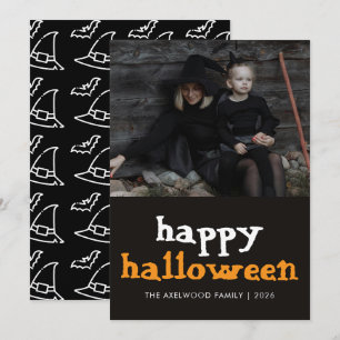 Cartes Pour Fêtes Annuelles esthétique sorcière moderne pour photo de famille