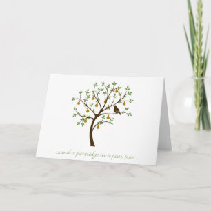 Cartes Pour Fêtes Annuelles Et un perdrix dans un poirier
