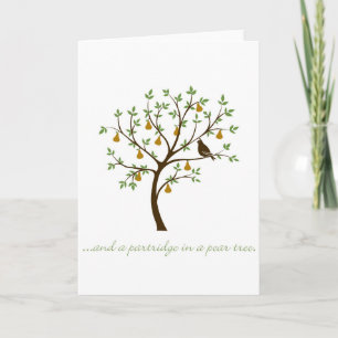 Cartes Pour Fêtes Annuelles Et un perdrix dans un poirier
