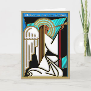 Cartes Pour Fêtes Annuelles État d'esprit de Noël d'art déco