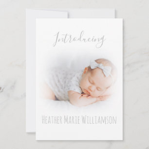 Cartes Pour Fêtes Annuelles Éthéré Présentation de votre nouveau bébé 