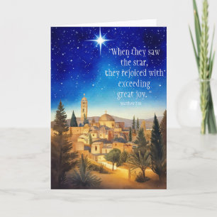 Cartes Pour Fêtes Annuelles étoile de Bethléem Noël personnalisé