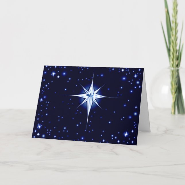 Cartes Pour Fêtes Annuelles Étoile de nativité de Noël (Devant)