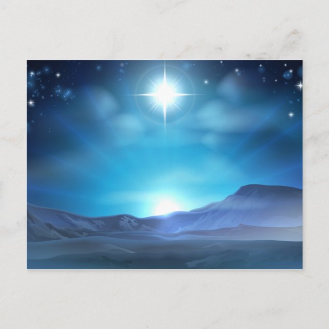 Cartes Pour Fêtes Annuelles Étoile de nativité de Noël de Bethlehem (Devant)