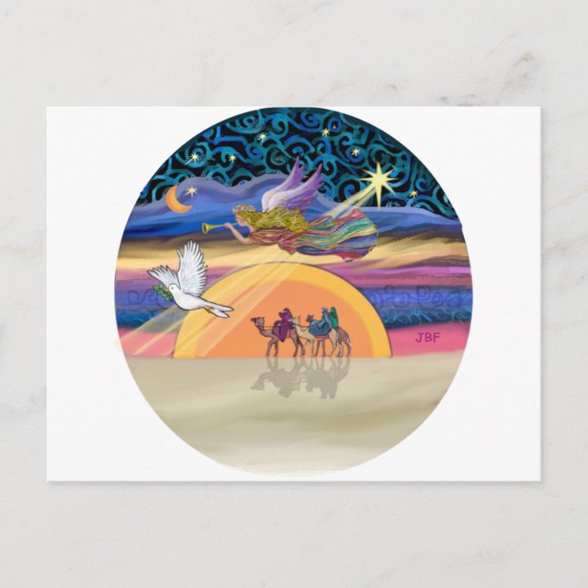 Cartes Pour Fêtes Annuelles Étoile de Noël (Devant)