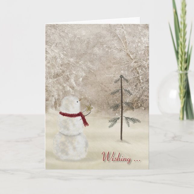 Cartes Pour Fêtes Annuelles Étoile de Noël (Devant)