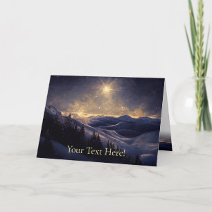 Cartes Pour Fêtes Annuelles Étoile de Noël de montagne