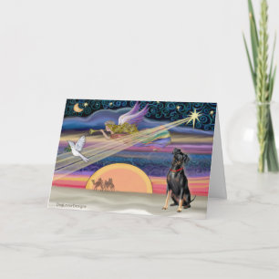 Cartes Pour Fêtes Annuelles Étoile de Noël - Miniature Pinscher 1