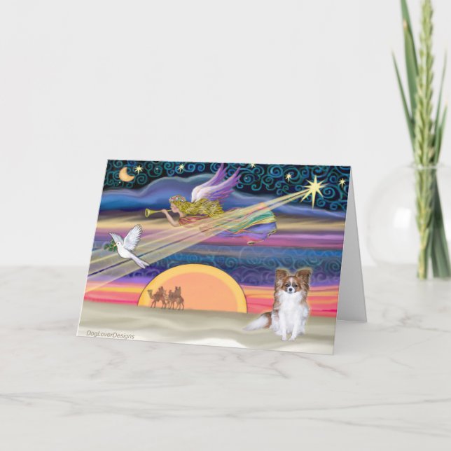 Cartes Pour Fêtes Annuelles Etoile de Noël - Papillon (sable rouge) - (Devant)