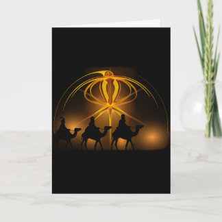 Cartes Pour Fêtes Annuelles Étoile dorée des hommes de Noël de Bethléem