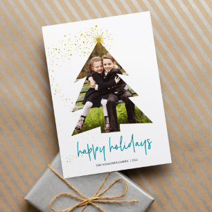 Cartes Pour Fêtes Annuelles Étoile lumineuse   Happy Holidays Photo