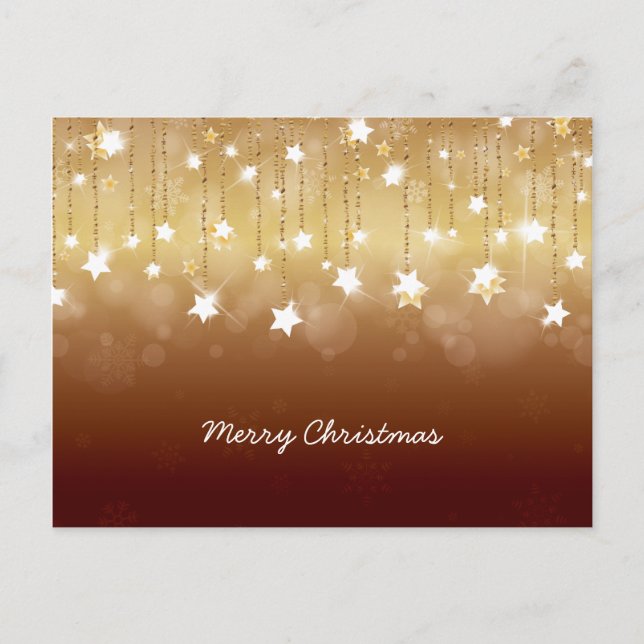 Cartes Pour Fêtes Annuelles Étoiles de tournoiement 3 de Joyeux Noël (Devant)