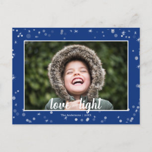 Cartes Pour Fêtes Annuelles Étoiles mignonnes Hanoukka d'amour et de lumière
