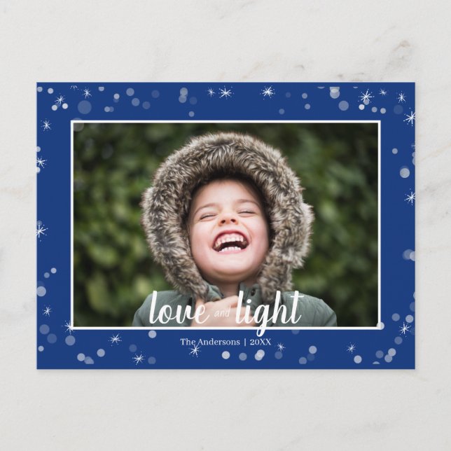 Cartes Pour Fêtes Annuelles Étoiles mignonnes Hanoukka d'amour et de lumière (Devant)