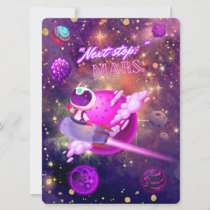 CARTES POUR FÊTES ANNUELLES ÉTRANGER, UNIVERS, FUSÉE, PLANÈTE ET ASTRONAUTES