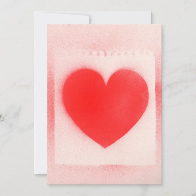 Cartes Pour Fêtes Annuelles Être mon Valentin note cœur rouge (Devant)