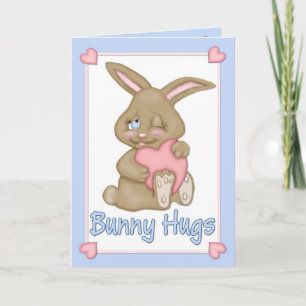 Cartes Pour Fêtes Annuelles Étreintes de lapin Pâques