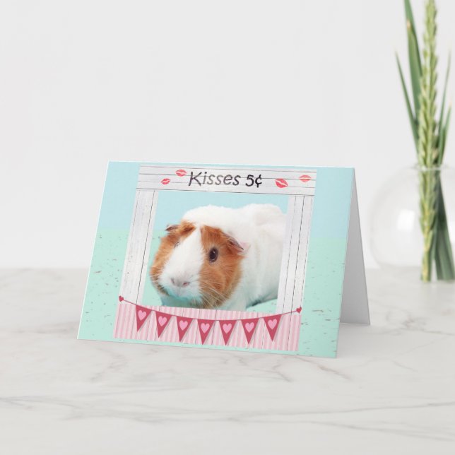 Cartes Pour Fêtes Annuelles Étreintes et baisers porcins (Devant)