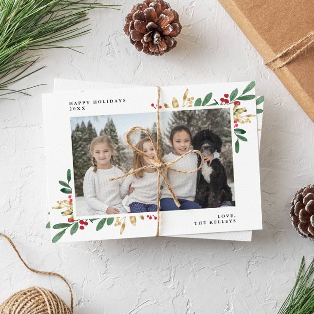 Cartes Pour Fêtes Annuelles Evergreens d'hiver, paysage grande photo (Créateur téléchargé)