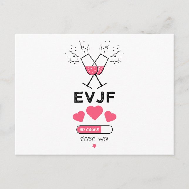 Cartes Pour Fêtes Annuelles EVJF en cours please wait (Devant)