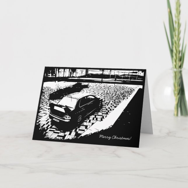 Cartes Pour Fêtes Annuelles EVO IX Car (Devant)