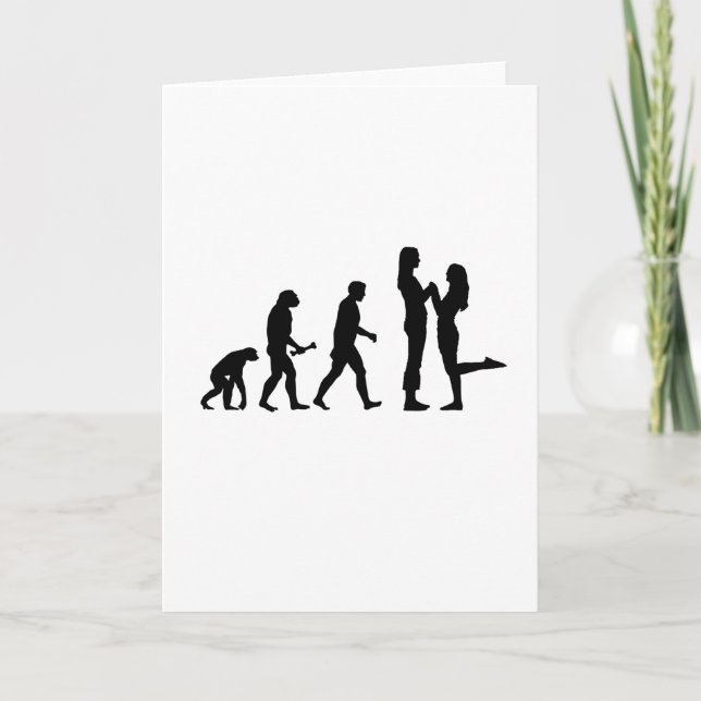 Cartes Pour Fêtes Annuelles Evolution du mariage lesbien (Devant)
