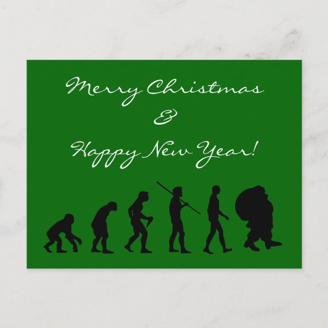Cartes Pour Fêtes Annuelles Évolution Du Père Noël (Devant)