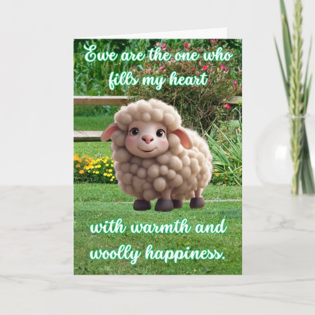 Cartes Pour Fêtes Annuelles Ewe est celui qui remplit mon coeur (Devant)