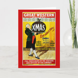 Cartes Pour Fêtes Annuelles Excursions ferroviaires de Noël de Great Western