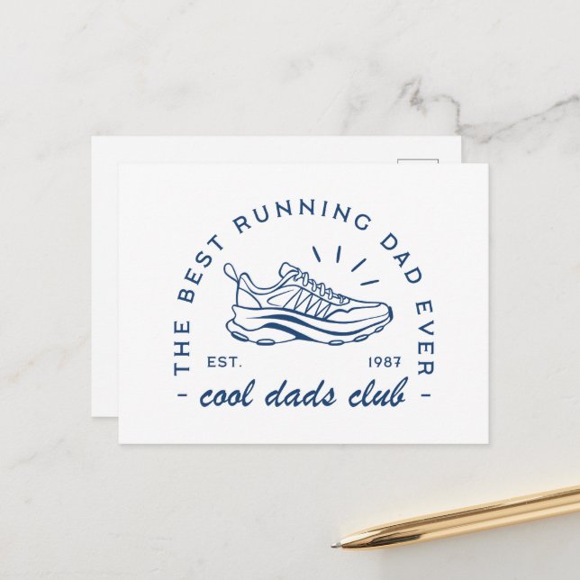 Cartes Pour Fêtes Annuelles Exécuter cool papa club meilleur coureur amusant c (Devant/Arrière en situation)