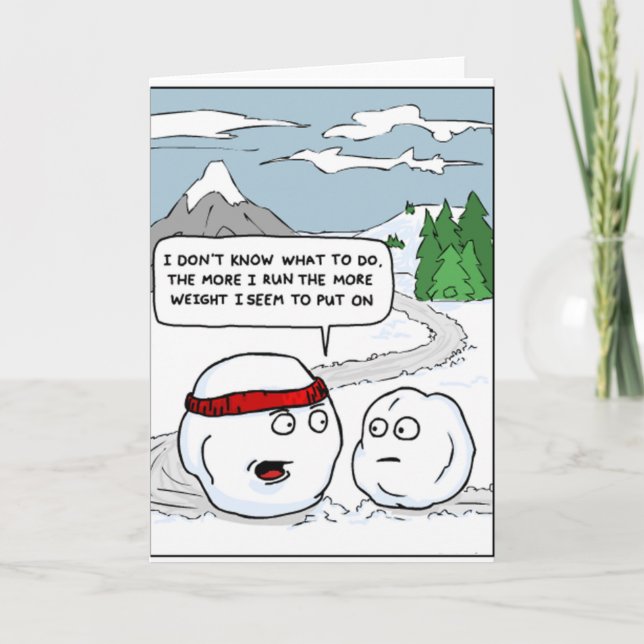 Cartes Pour Fêtes Annuelles Exercice Frosty Snowman Funny Card (Devant)