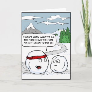 Cartes Pour Fêtes Annuelles Exercice Frosty Snowman Funny Card