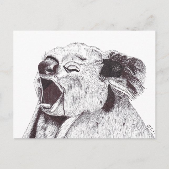 CARTES POUR FÊTES ANNUELLES EXHAUSTED KOALA (Devant)
