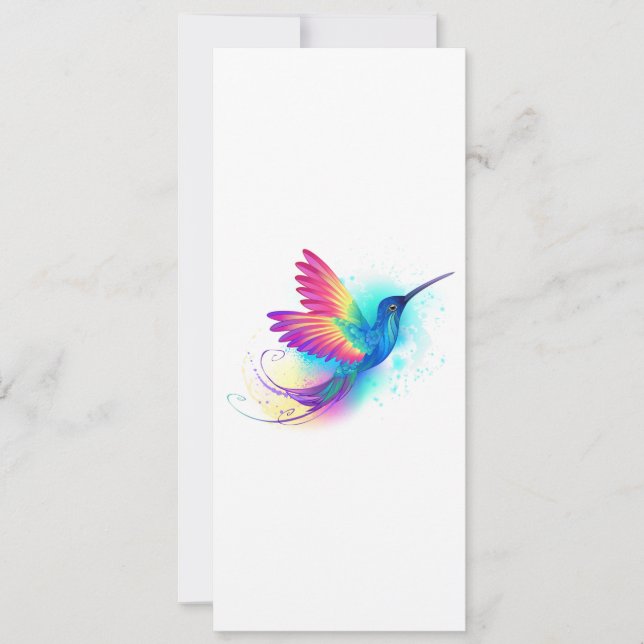 Cartes Pour Fêtes Annuelles Exotic Rainbow Hummingbird (Devant)