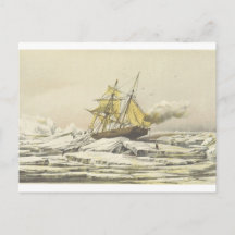 Expédition de navire arctique Franklin Lithographi