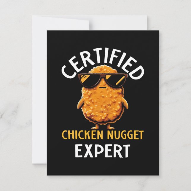 Cartes Pour Fêtes Annuelles Expert certifié en nugget de poulet (Devant)