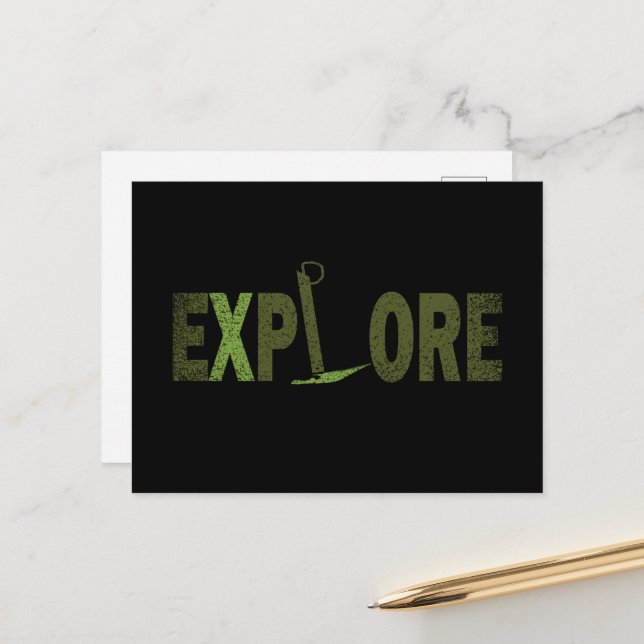 Cartes Pour Fêtes Annuelles Explorez l'explorateur de nature sauvage (Devant/Arrière en situation)