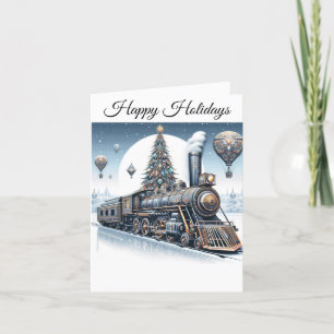 Cartes Pour Fêtes Annuelles Express de Noël Steampunk Wonderland