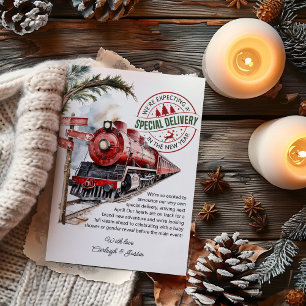 Cartes Pour Fêtes Annuelles Express polaire Train livraison spéciale Grossesse