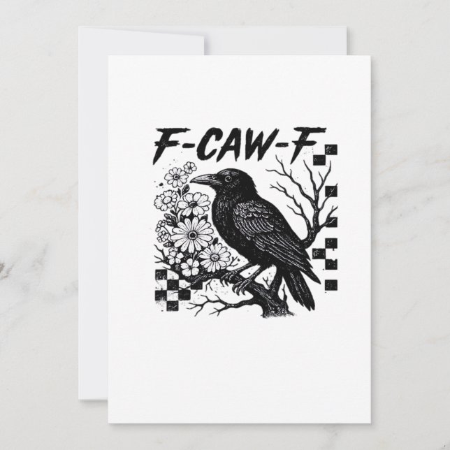 Cartes Pour Fêtes Annuelles F Caw F Essential Funny Trendy Style (Devant)